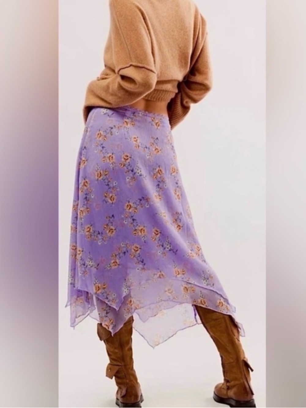 Free People garden party  Floral Skirt in Lavender